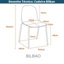 Ver imagem 6 de Kit 4 Cadeiras Bilbao Fratini Encosto Polipropileno Nude Assento Almofada Nude Base Aço Nude