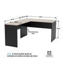 Ver imagem 4 de Mesa de Escritório em L 120x60cm + Cadeira Ergonômica Reclinável com Apoio Lombar,Pistão Classe 4