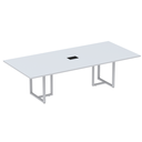 Ver imagem 1 de Mesa de Reunião com Caixa de Tomada Retangular 260 X 120 Cm Pé Tubular Pe25 Mdp Cor Cinza Base