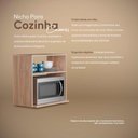 Ver imagem 5 de Suporte Nicho Suspenso Micro-ondas Parede Cozinha Freijó
