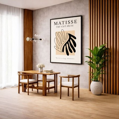 Quadro Canvas Henri Matisse The Leaf 70x50cm Mold Branca