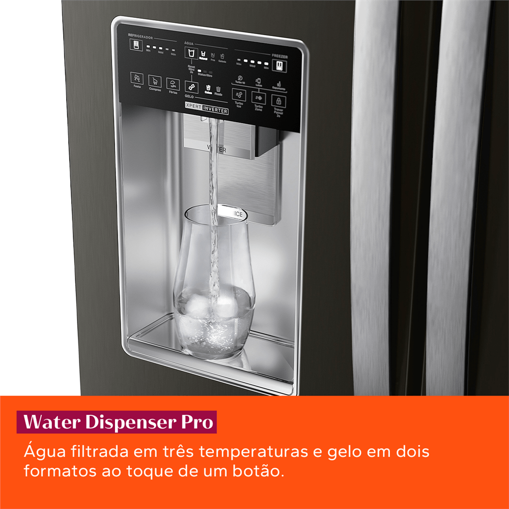 Geladeira Brastemp Frost Free French Door Água e Gelo na Porta 515 Litros Cor Black Inox - Brh85ae 1 - 14