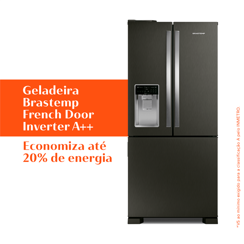 Geladeira Brastemp Frost Free French Door Água e Gelo na Porta 515 Litros Cor Black Inox - Brh85ae 1 - 8