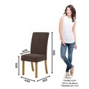 Ver imagem 7 de Mesa de Jantar Selena Tampo com Vidro 120x80 Nature/off White e 4 Cadeiras Facina Nature/marrom Expe