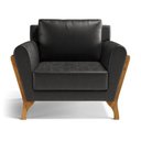 Ver imagem 2 de Kit 2 Poltronas Sabrina de Madeira Maciça com Almofada Courino Preto 503
