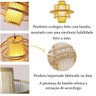 Pendente em Fibra Natural Bambu Artesanal Oriental E27 Nat08 - 3