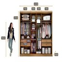 Ver imagem 4 de Guarda Roupa Rizon 6 Portas 4 Gavetas 1 Espelho Cor:Cumaru Fendi