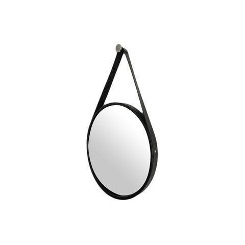 Espelho Adnet Preto Alça Preta - 60 cm