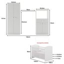 Ver imagem 3 de Armário Cozinha/sala Estar/quarto Bebê Kit Casa Completa 3 Ambientes Multimóveis Cr60002 Bc/imb/