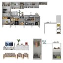 Ver imagem 4 de Armário Cozinha/sala Estar/quarto Bebê Kit Casa Completa 3 Ambientes Multimóveis Cr60002 Bc/imb/