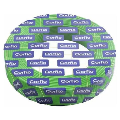Cabo Elétrico Cabo Flexível 750V 2,50MM2 Verde com Isolamento em PVC Corfio 25 Metros