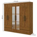 Ver imagem 4 de Guarda-Roupa Casal com Espelho 6 Portas 4 Gavetas Zeus Plus Lopas