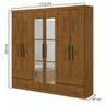 Guarda-Roupa Casal com Espelho 6 Portas 4 Gavetas Zeus Plus Lopas - 4