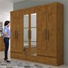 Guarda-Roupa Casal com Espelho 6 Portas 4 Gavetas Zeus Plus Lopas - 5