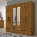 Ver imagem 1 de Guarda-Roupa Casal com Espelho 6 Portas 4 Gavetas Zeus Plus Lopas