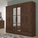 Ver imagem 1 de Guarda-Roupa Casal com Espelho 6 Portas 4 Gavetas Zeus Plus Lopas