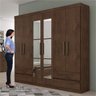 Guarda-Roupa Casal com Espelho 6 Portas 4 Gavetas Zeus Plus Lopas - 5