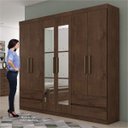Ver imagem 5 de Guarda-Roupa Casal com Espelho 6 Portas 4 Gavetas Zeus Plus Lopas