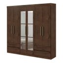 Ver imagem 3 de Guarda-Roupa Casal com Espelho 6 Portas 4 Gavetas Zeus Plus Lopas