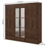 Guarda-Roupa Casal com Espelho 6 Portas 4 Gavetas Zeus Plus Lopas - 4