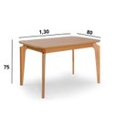 Ver imagem 3 de Conjunto Mesa de Jantar Lia com 4 Cadeiras em Madeira Maciça