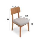 Ver imagem 4 de Conjunto Mesa de Jantar Lia com 4 Cadeiras em Madeira Maciça