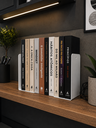 Ver imagem 1 de 10 Suportes de Mesa Aparador para Livros Aço Robusto Bibliocanto Estilo Moderno Organizador Branco