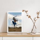 Ver imagem 2 de Quadro Fotografia Ogum Menino 45x34cm - com Vidro:madeira Preta