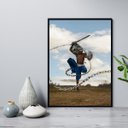 Ver imagem 1 de Quadro Fotografia Ogum Menino 45x34cm - com Vidro:madeira Preta