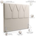 Ver imagem 3 de Cabeceira Cama Box Solteiro 100cm Aura Linho W01 Cru - Mpozenato