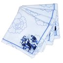 Ver imagem 1 de Kit 4 Guardanapos de Tecido Pavão Azul 40cmx40cm