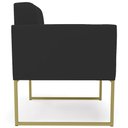 Ver mais imagens de Poltrona Decorativa Base Industrial Dourado Ana Veludo Preto- Ibiza