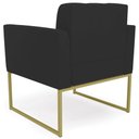 Ver imagem 7 de Poltrona Decorativa Base Industrial Dourado Ana Veludo Preto- Ibiza