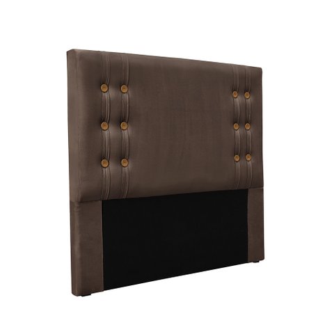 Cabeceira Cama Box Queen 160 Cm Gênova Veludo Marrom S04 - D'Rossi