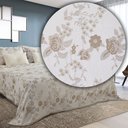 Ver imagem 5 de Kit Colcha Queen 2 Fronhas Montblanc Hibisco Creme Cotton 03