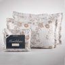 Kit Colcha Queen 2 Fronhas Montblanc Hibisco Creme Cotton 03 - 1