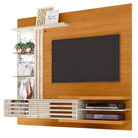Bancada Suspensa Frizz Supreme Tvs até 55” Cinamomo Off White 278139 Madetec