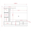 Ver imagem 5 de Bancada Suspensa Frizz Supreme Tvs até 55” Cinamomo Off White 278139 Madetec