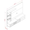Ver imagem 4 de Bancada Suspensa Frizz Supreme Tvs até 55” Cinamomo Off White 278139 Madetec