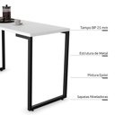 Ver imagem 4 de Conjunto Mesa de Cozinha Prattica Industrial 120cm e 2 Cadeiras Eames F02 Branco/Preto - Mpozenato