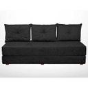 Ver imagem 1 de Sofá Cama Bicama Maio Móveis 3 Lugares Slim Suede Preto