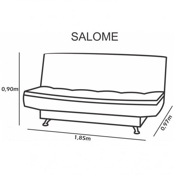 Sofá Cama 3 Lugares com 2 Almofadas Salomé Matrix - 4