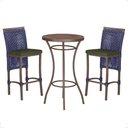 Ver imagem 1 de Mesa Bistro e 2 Banquetas Roma Marrom Corda Náutica 13 Azul