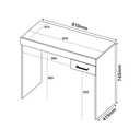 Ver imagem 7 de Mesa Escrivaninha Compacta Cooler 91cm com 1 Gaveta Branco - Artely Móveis