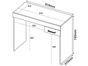 Ver imagem 7 de Mesa Escrivaninha Compacta Cooler 91cm com 1 Gaveta Branco - Artely Móveis