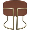 Ver mais imagens de Poltrona Decorativa Recepção Luna Suede Base Ferro Champagne