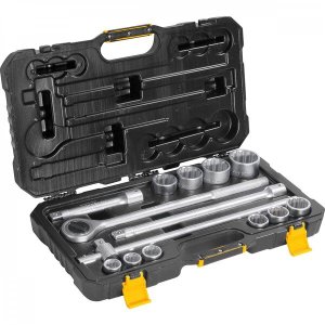 Jogo de soquetes estriados encaixe 3/4" 22 mm a 50 mm com 14 peças Vonder