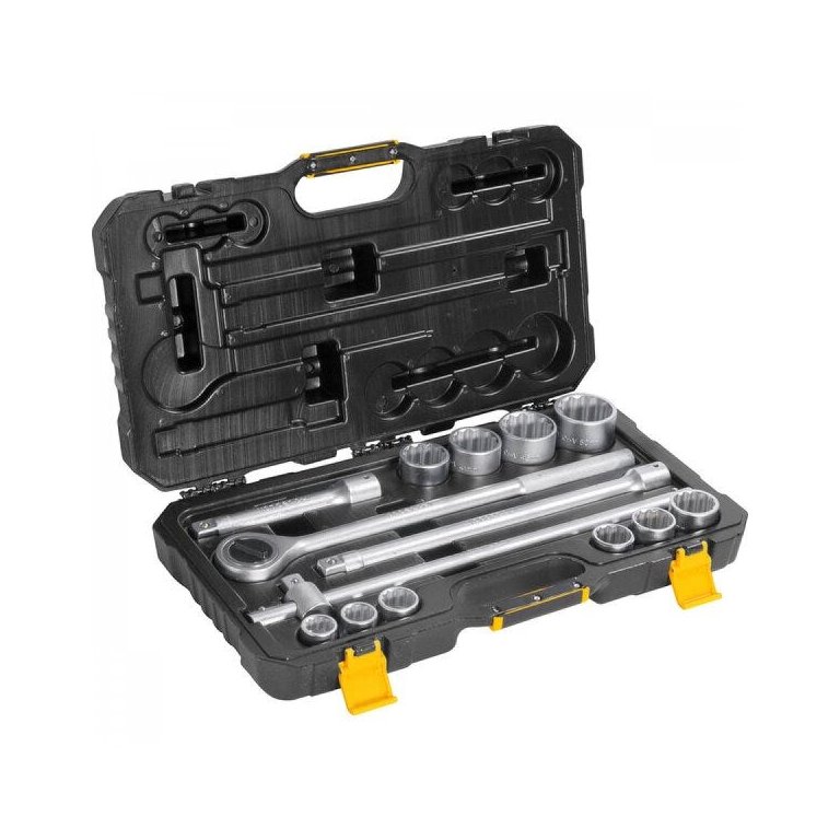 Jogo de soquetes estriados encaixe 3/4" 22 mm a 50 mm com 14 peças Vonder