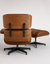 Ver imagem 3 de Poltrona Charles Eames com Puff - Freijó em Couro Telha