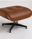 Ver imagem 6 de Poltrona Charles Eames com Puff - Freijó em Couro Telha